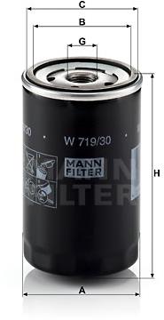 MANN-FILTER W719/30 pro vozy AUDI, SEAT, SKODA, VW