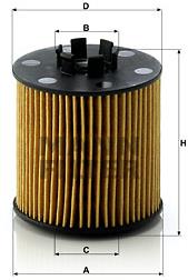 MANN-FILTER HU712/6x pro vozy AUDI, SEAT, SKODA, VW