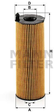 MANN-FILTER HU8001x pro vozy AUDI, PORSCHE, VW