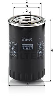 MANN-FILTER W840/2 pro vozy AUDI, FORD, SEAT, VW