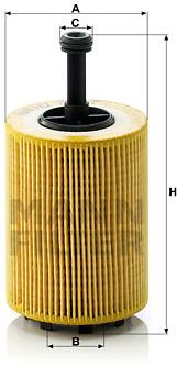 MANN-FILTER HU719/7x pro vozy AUDI, DODGE, FORD, CHRYSLER, JEEP, MITSUBISHI, SEAT, SKODA, VW
