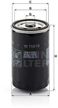 MANN-FILTER W719/15 pro vozy BMW, CITROËN