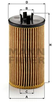 MANN-FILTER HU612/2x pro vozy ALFA ROMEO, FIAT, CHEVROLET, OPEL
