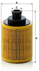 MANN-FILTER HU712/7x pro vozy ALFA ROMEO, FIAT, FORD, LANCIA, OPEL, SUZUKI