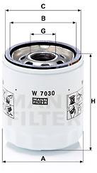 MANN-FILTER W7030 pro vozy ALFA ROMEO, DODGE, FIAT, CHRYSLER, JEEP, LANCIA