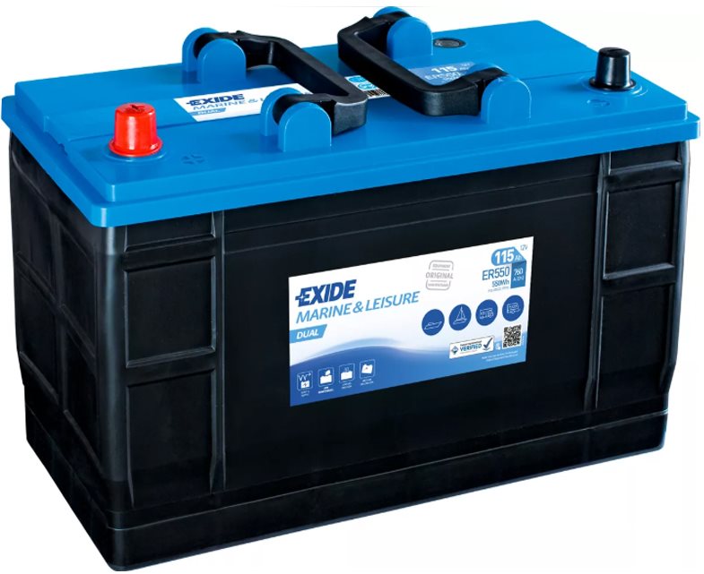 EXIDE DUAL ER550, baterie 12V, 115Ah