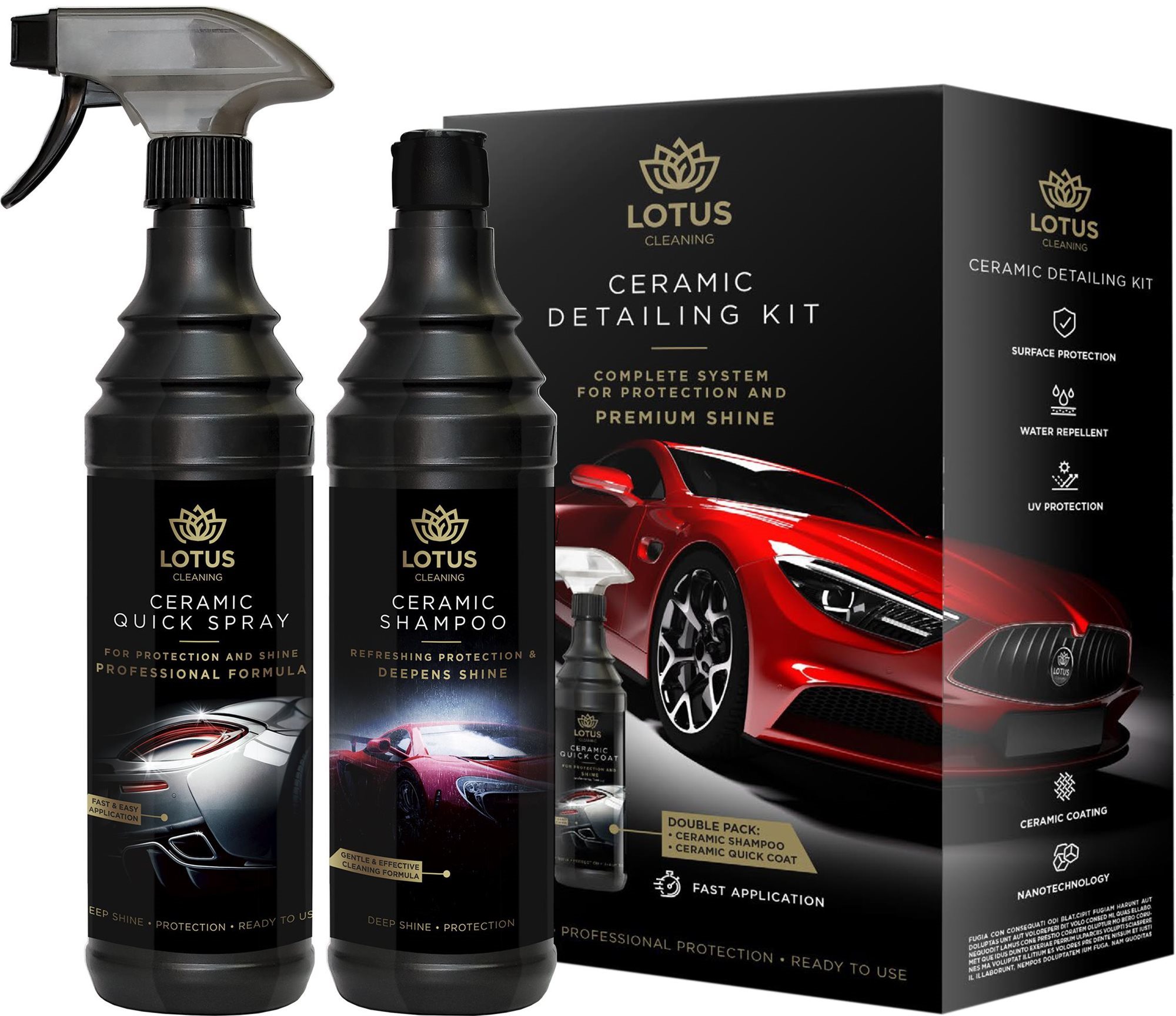 Lotus Ceramic Detailing Kit 2x600ml