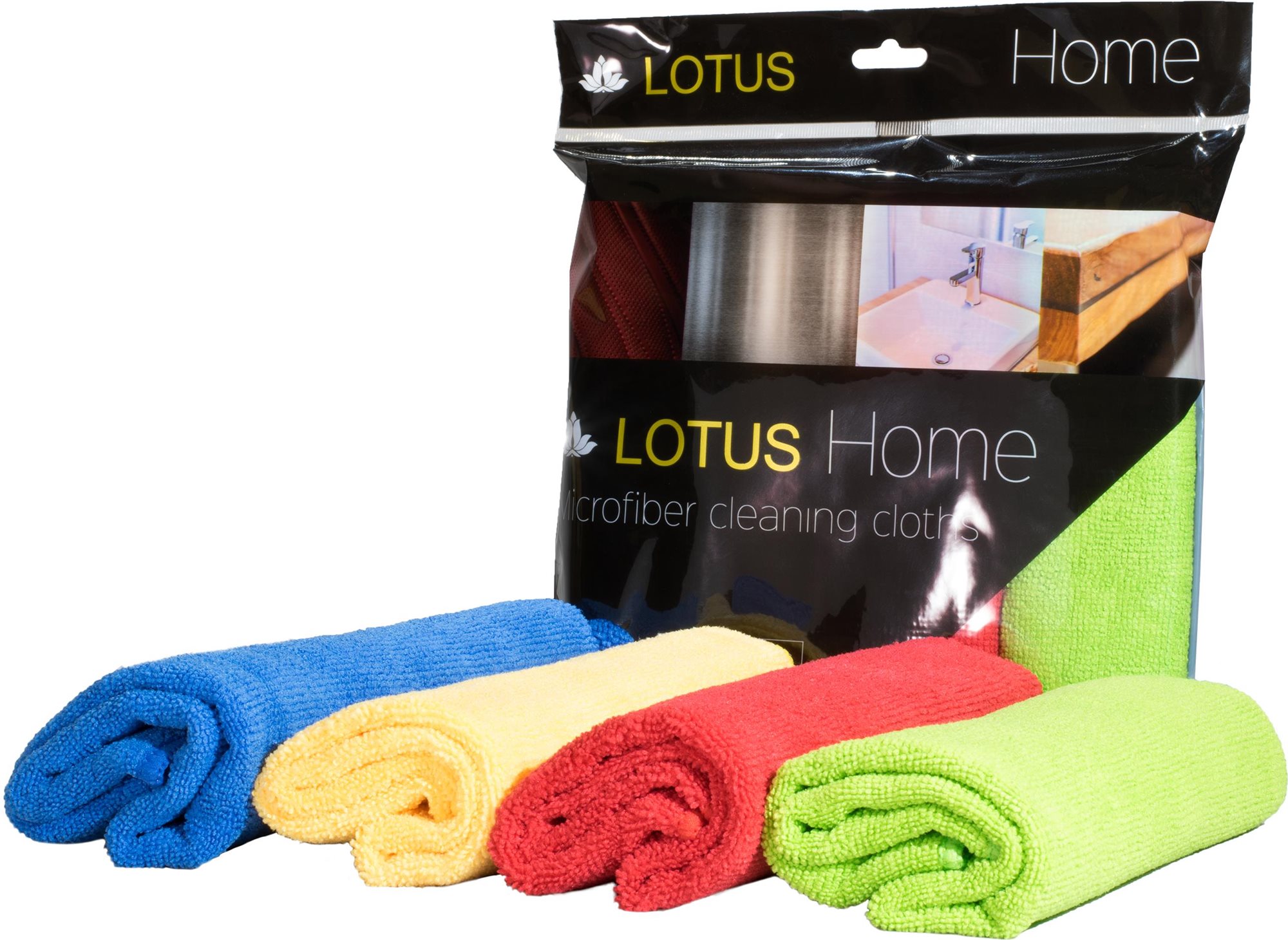 Lotus Microfiber towel 220gsm 4color in 1 pack 35x35 cm
