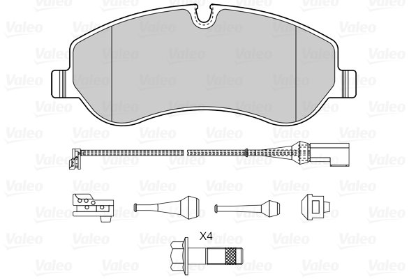 VALEO Brzdové destičky 601559