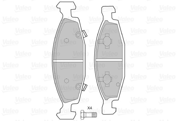 VALEO Brzdové destičky 598510