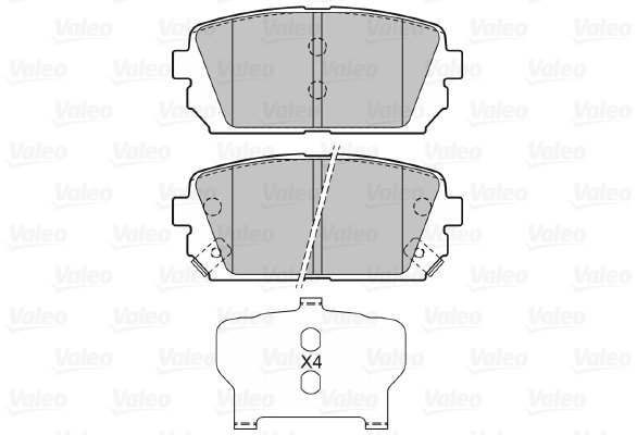 VALEO Brzdové destičky 598945