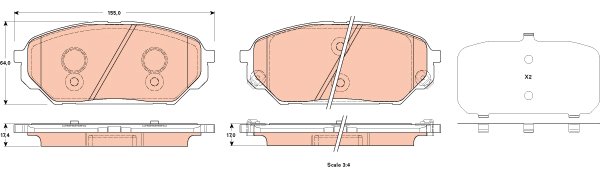 TRW Brzdové destičky GDB3527