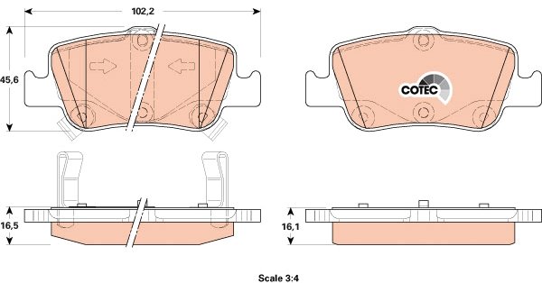 TRW Brzdové destičky GDB3480