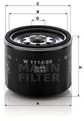 MANN-FILTER W1114/80