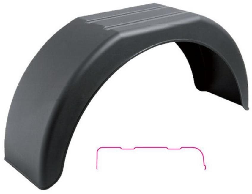 ACI Blatník plast pro kola 14''/ šířka 220 mm DOMAR černý lomený
