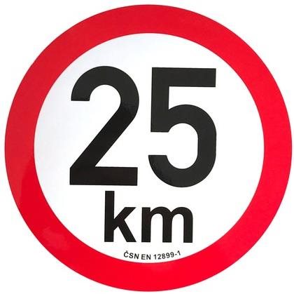 ACI Omezení rychlosti 25 km retroreflexní průměr 200 mm (na přívěsy)