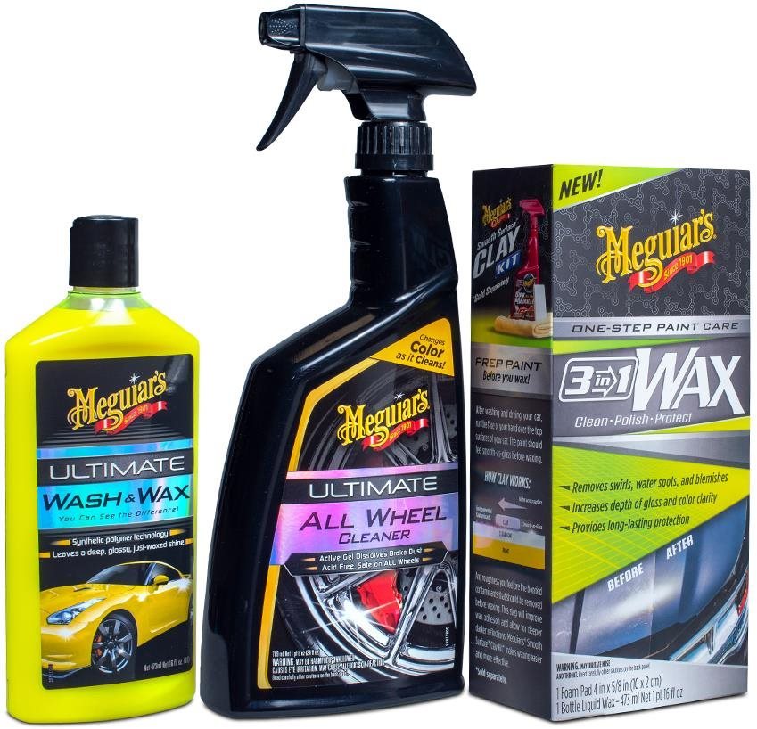 Meguiar's Essentials Car Care Kit - sada nepostradatelných produktů pro péči o auto