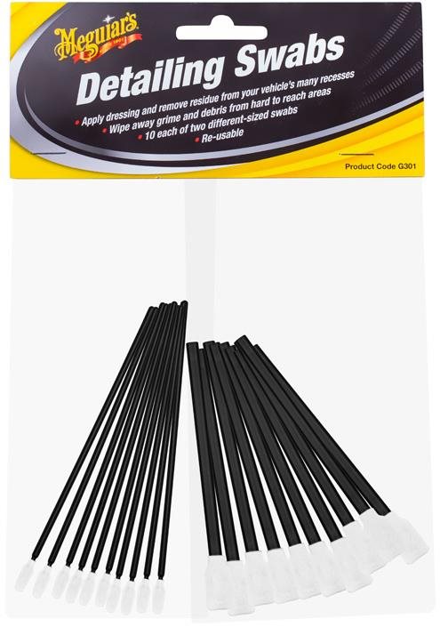 Meguiar's Detailing Swabs - sada 20 ks pěnových detailingových tyčinek
