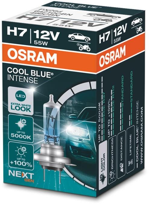 OSRAM H7 Cool Blue Intense, 12V, 55W, PX26d, krabička