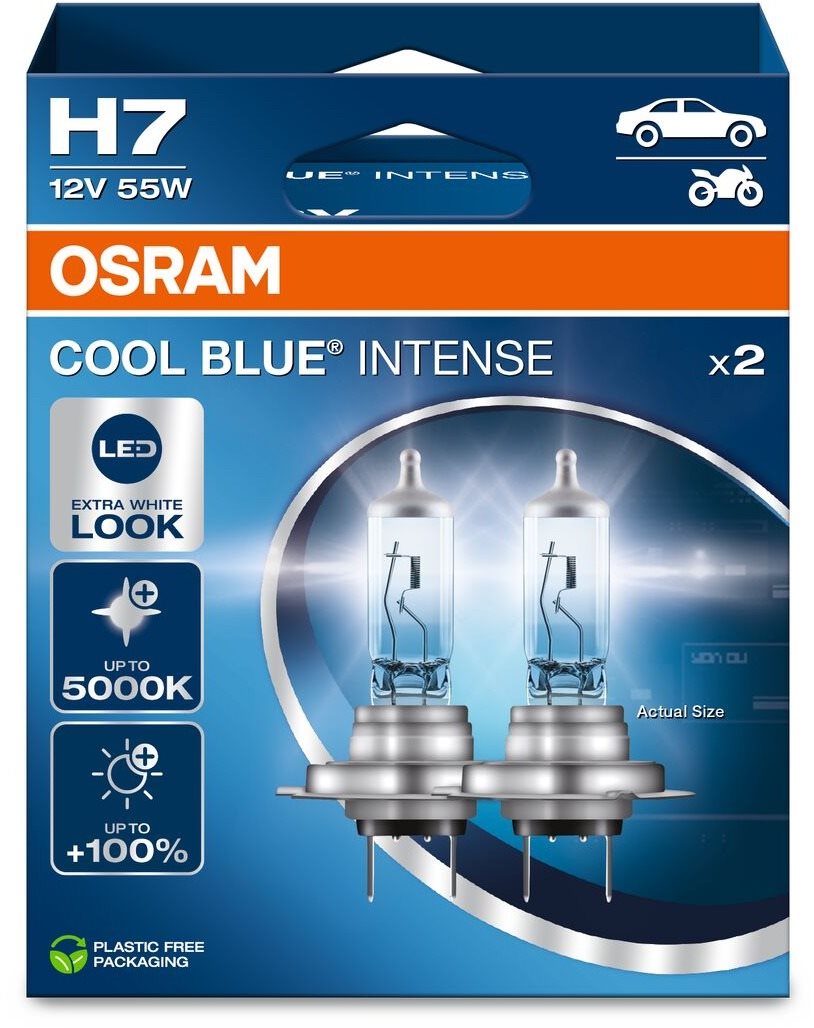 OSRAM H7 Cool Blue Intense, 12V, 55W, PX26d, Duobox