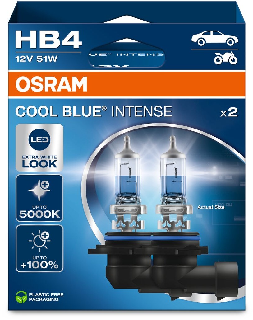 OSRAM HB4 Cool Blue Intense, 12V, 51W, P22d, Duobox