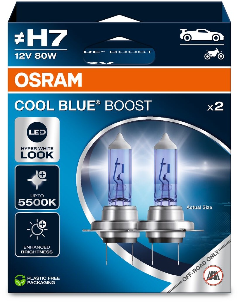 OSRAM Cool Blue Boost, H7 12V, 80W, 2ks