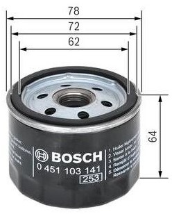 BOSCH Olejový filtr 0 451 103 141