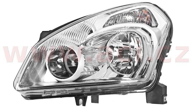 HELLA NISSAN Qashqai 07- př. světlo H7+H7 (el. ovládané + motorek) (prvovýroba) L