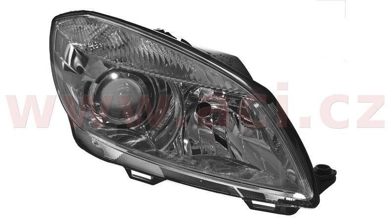 HELLA ŠKODA FABIA 10- př. světlo H7+H7 adapt. - osvit do zatáčky (el. ovl., 10pin. konektor) (prvov