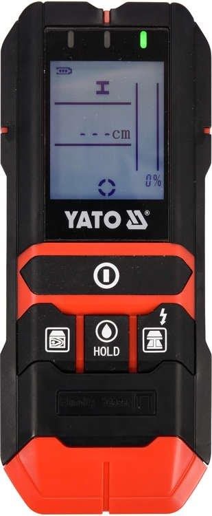 YATO Digitální detektor a vlhkoměr pro měření vlhkosti a detekci kabelů
