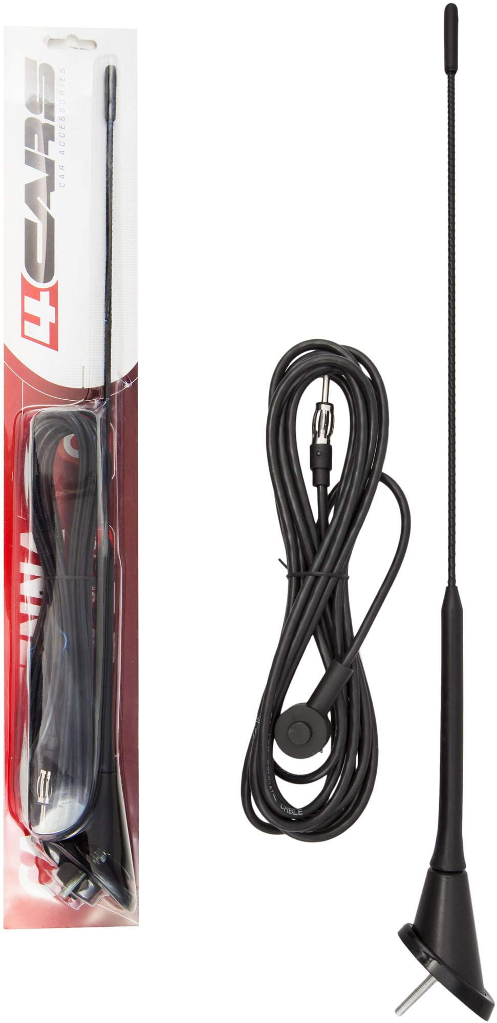 4Cars anténa střešní 40cm, 5mm, délka kabelu 3m