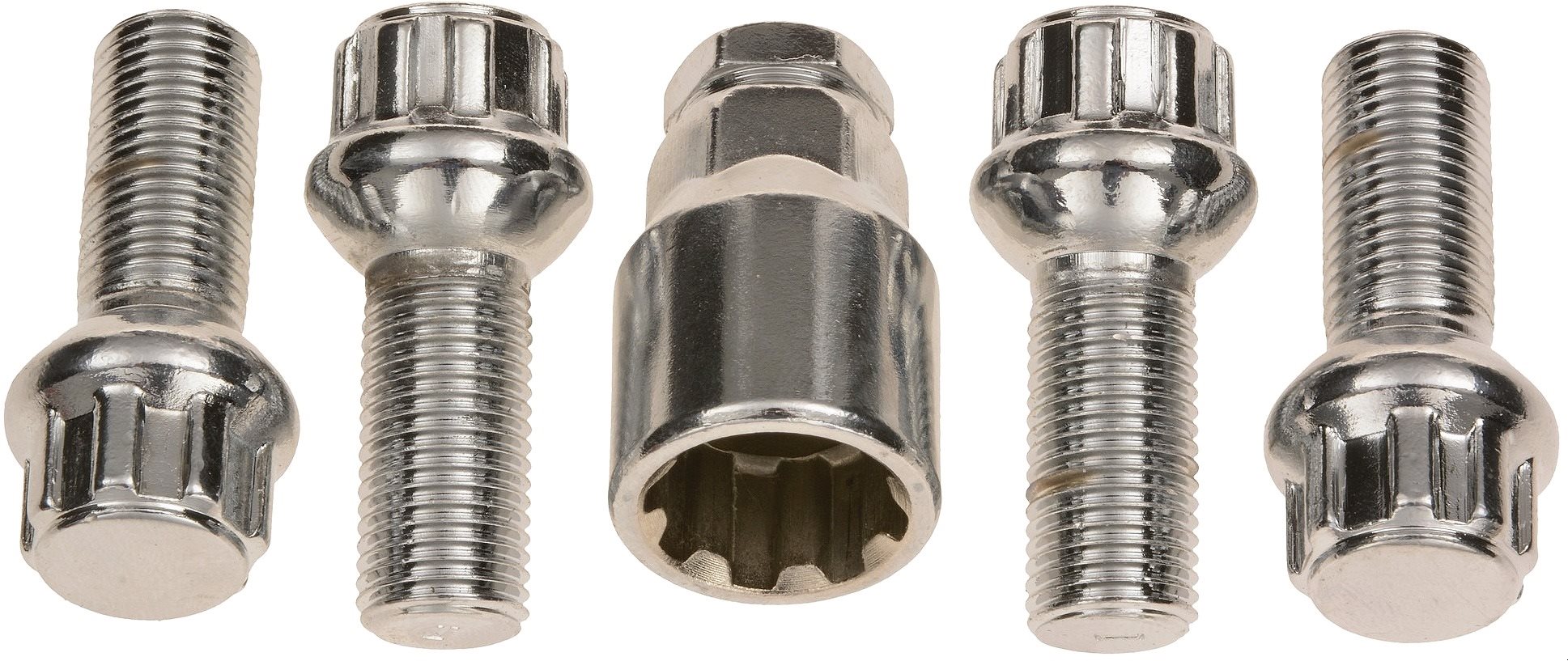 ACI Bezpečnostní šrouby na kola, závit M14x1.5, kulové sedlo, délka závitu 27 mm