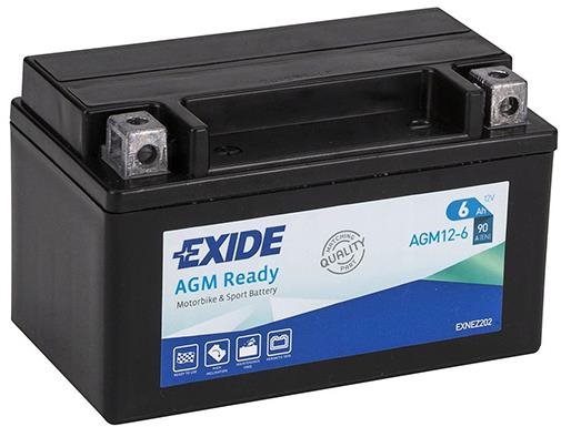 EXIDE BIKE AGM Ready 6Ah, 12V, AGM12-6 (YTX7A-BS)