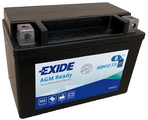 EXIDE BIKE AGM Ready 8Ah, 12V, AGM12-7.5 (YTX9-BS)