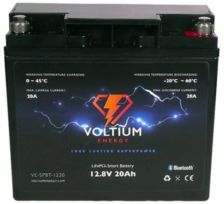 Voltium Energy LiFePO4 smart baterie VE-SPBT-1220, 12V, 20Ah