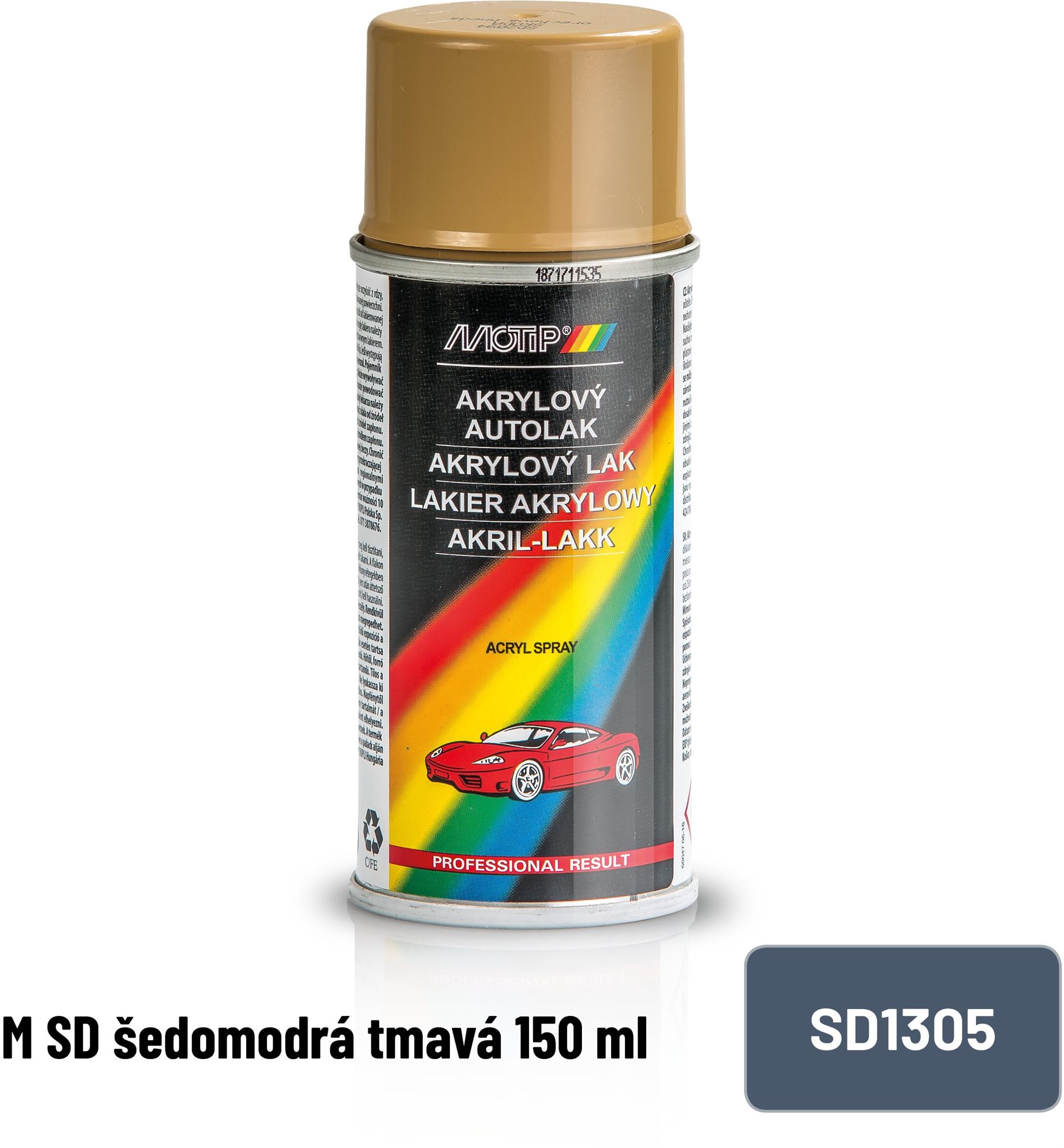 MOTIP šedomodrá tmavá 150ml