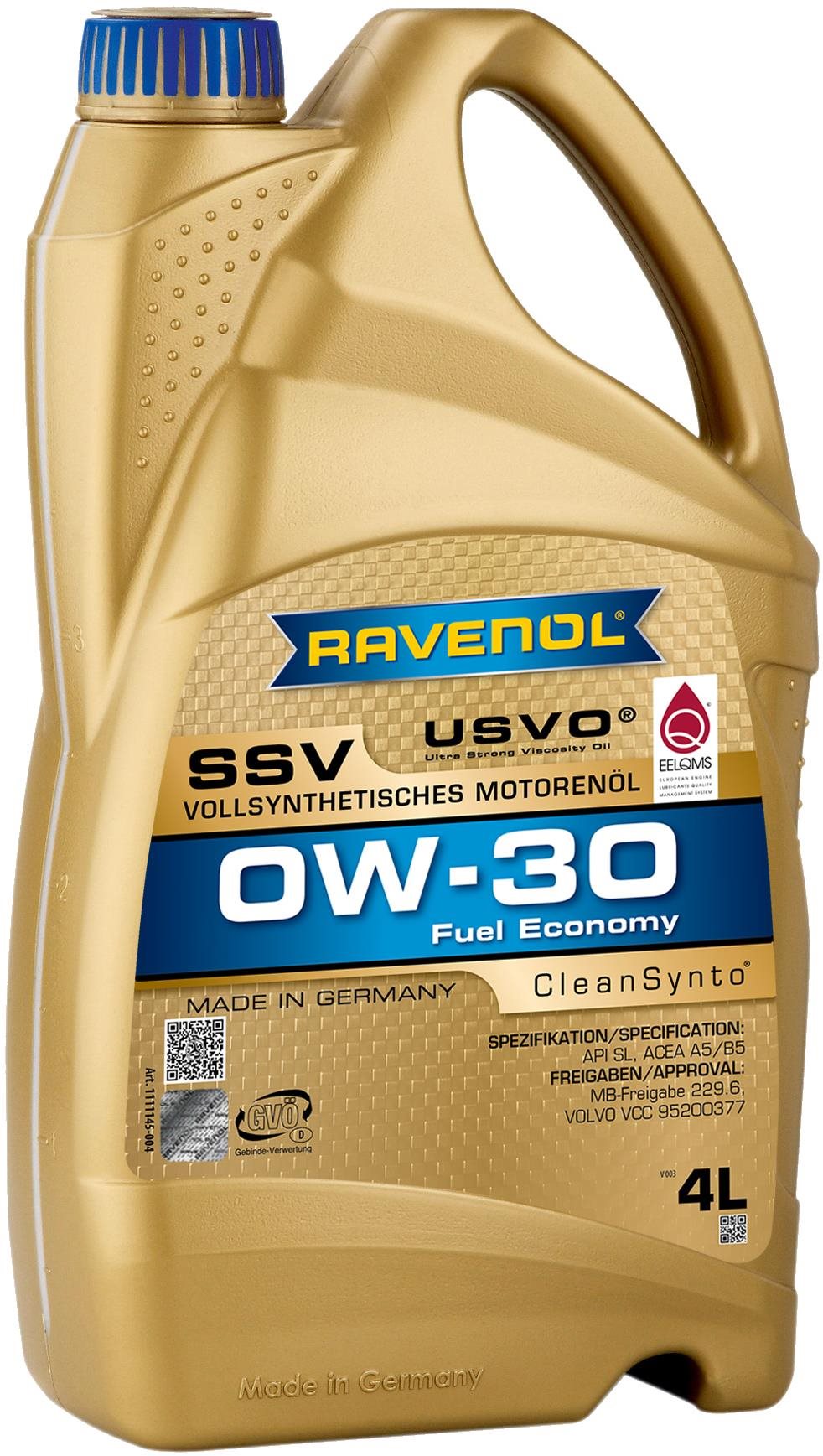 RAVENOL SSV Fuel Economy SAE 0W-30; 4 L