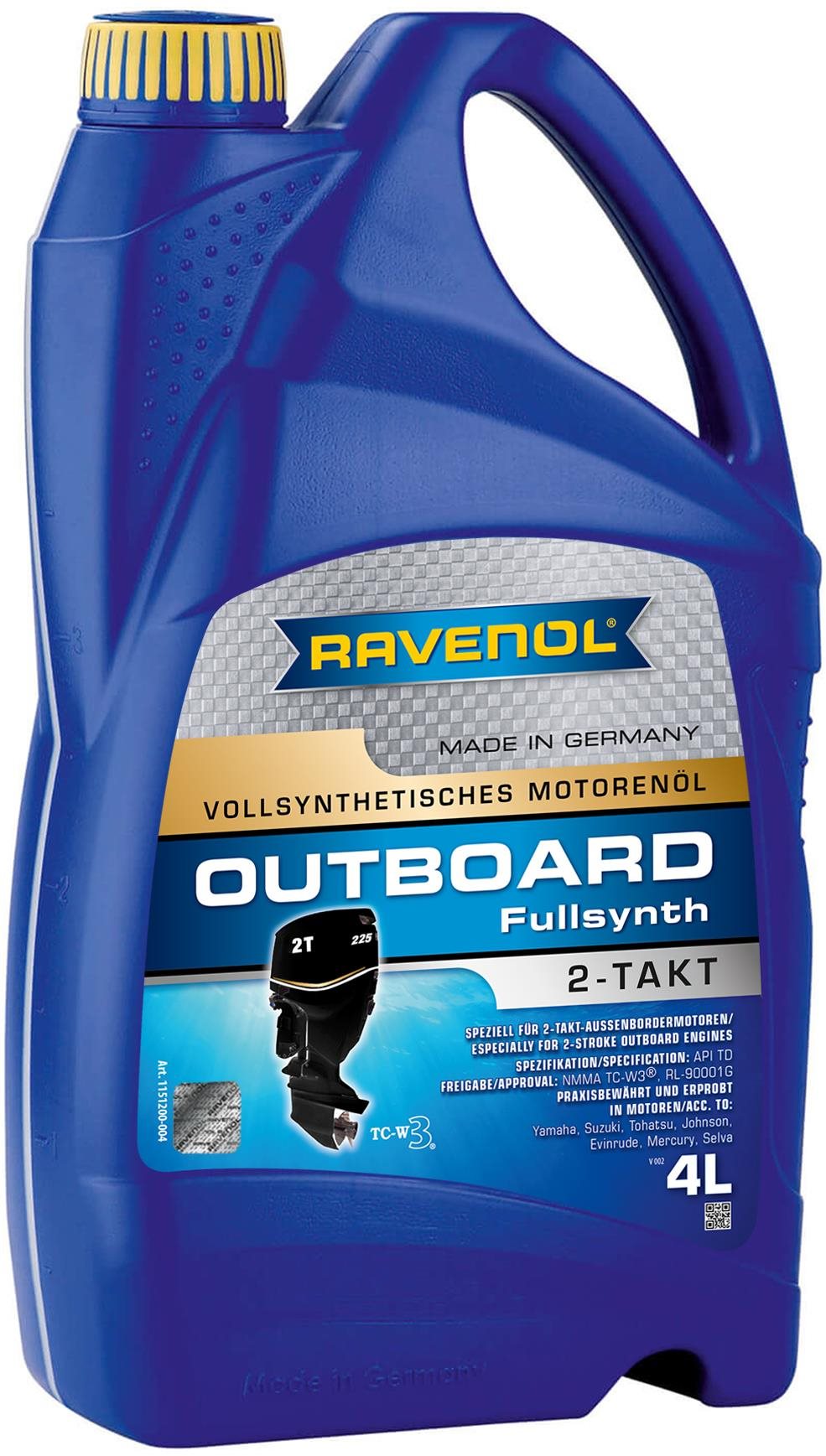 RAVENOL Outboardoel 2T Fullsynth.; 4 L