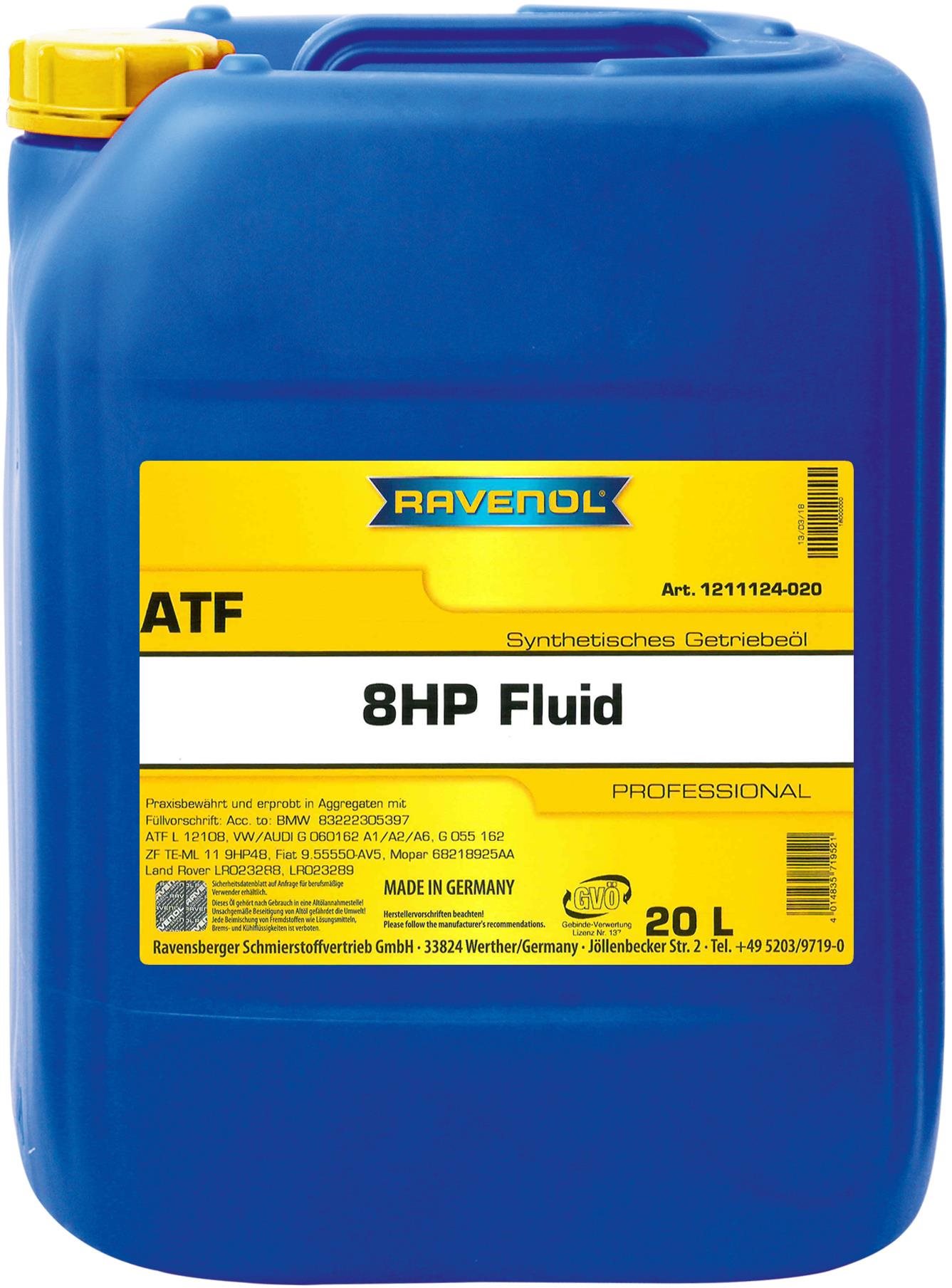 RAVENOL ATF 8HP Fluid; 20 L