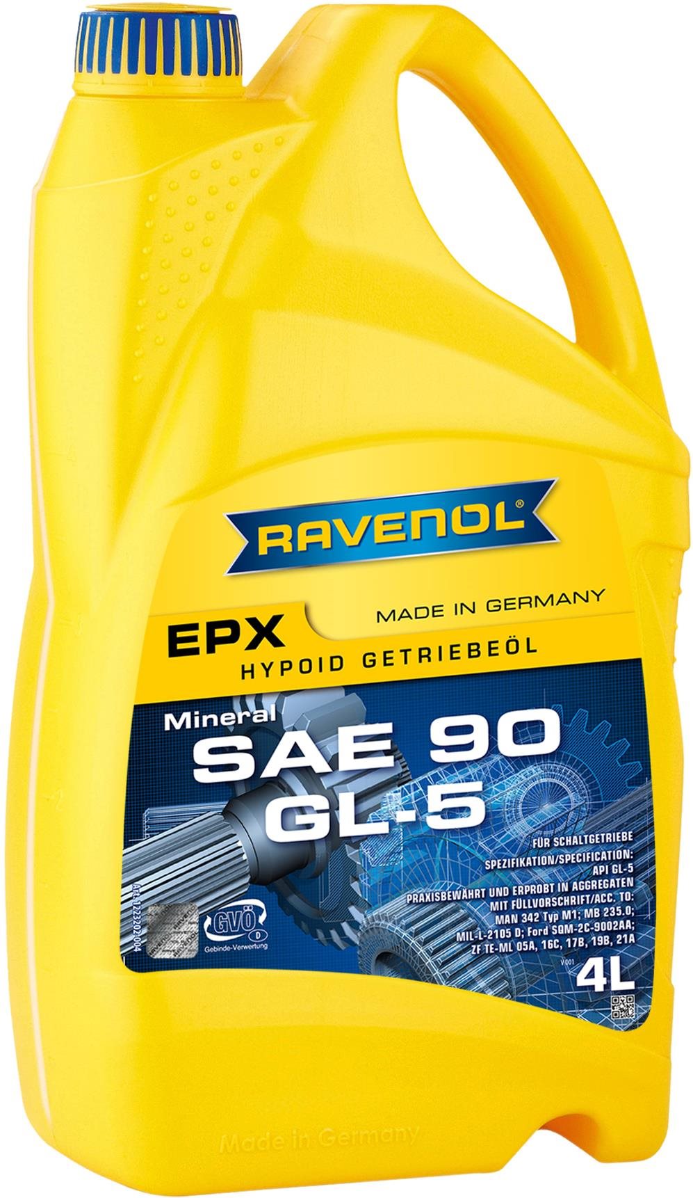 RAVENOL Getriebeoel EPX SAE 90 GL 5; 4 L