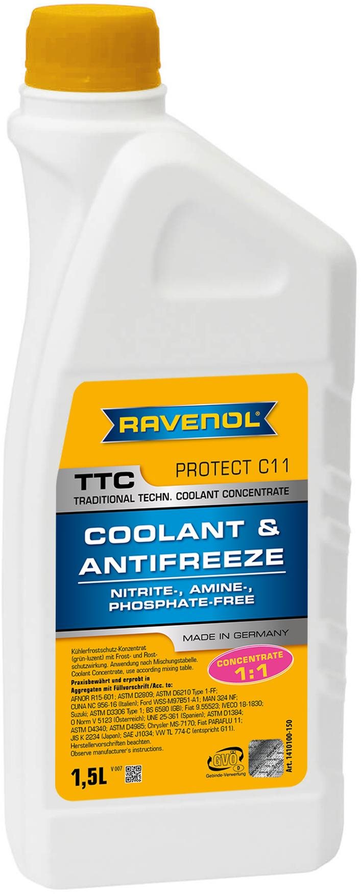 RAVENOL TTC Trad. Techn. Coolant Concentrate; 1,50 L (VE 10 Stück)