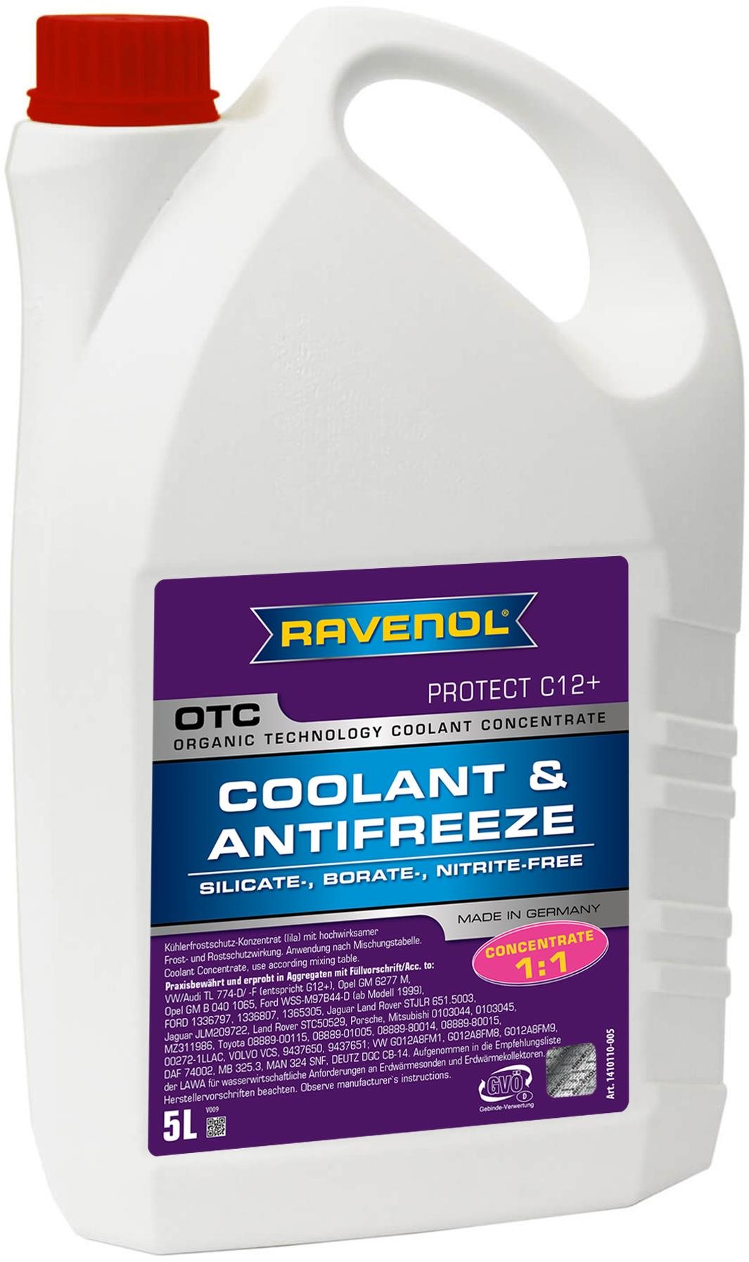 RAVENOL OTC Organic Techn. Coolant Concentrate; 5 L