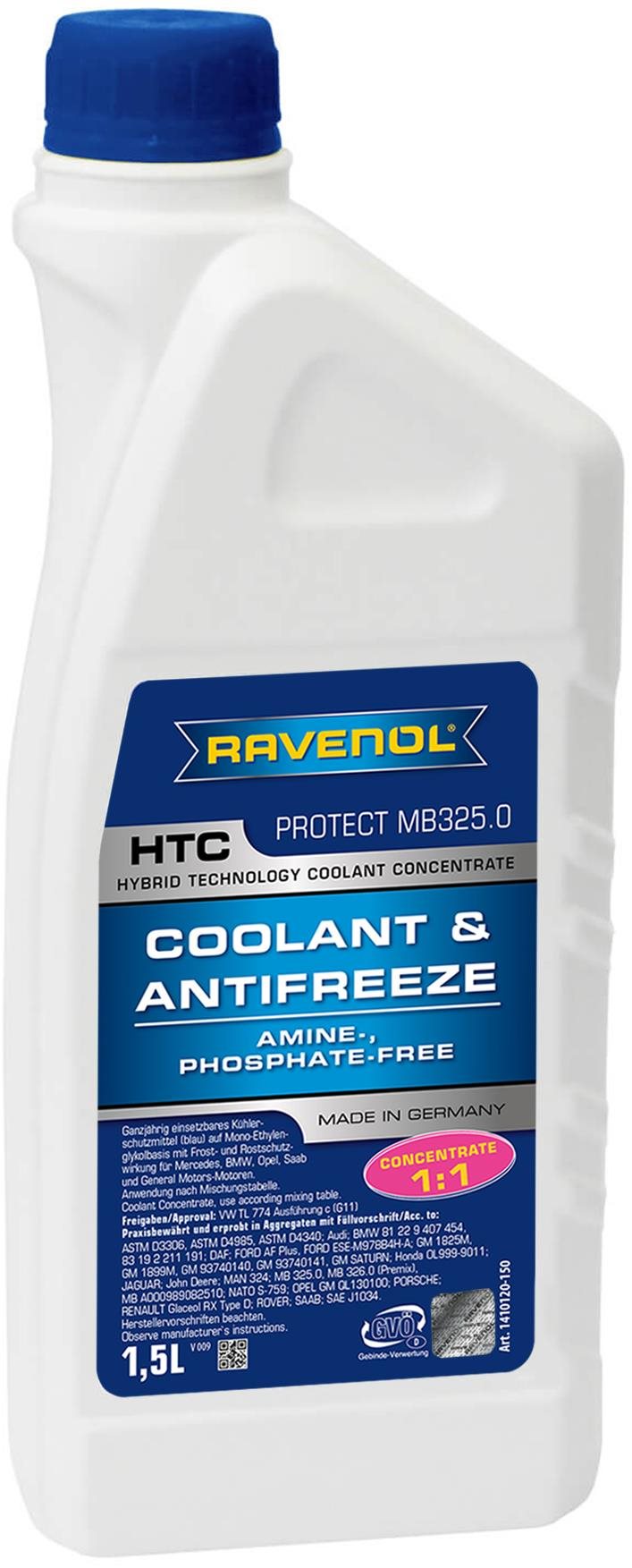 RAVENOL HTC Hybrid Technology Coolant Concentrate; 1,50 L (VE 10 Stück)