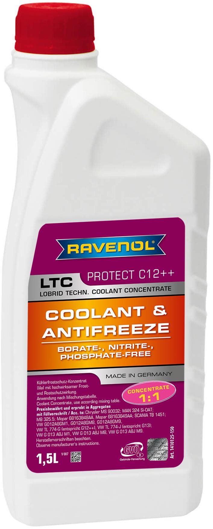RAVENOL LTC Lobrid Techn. Coolant Concentrate; 1,50 L (VE 10 Stück)