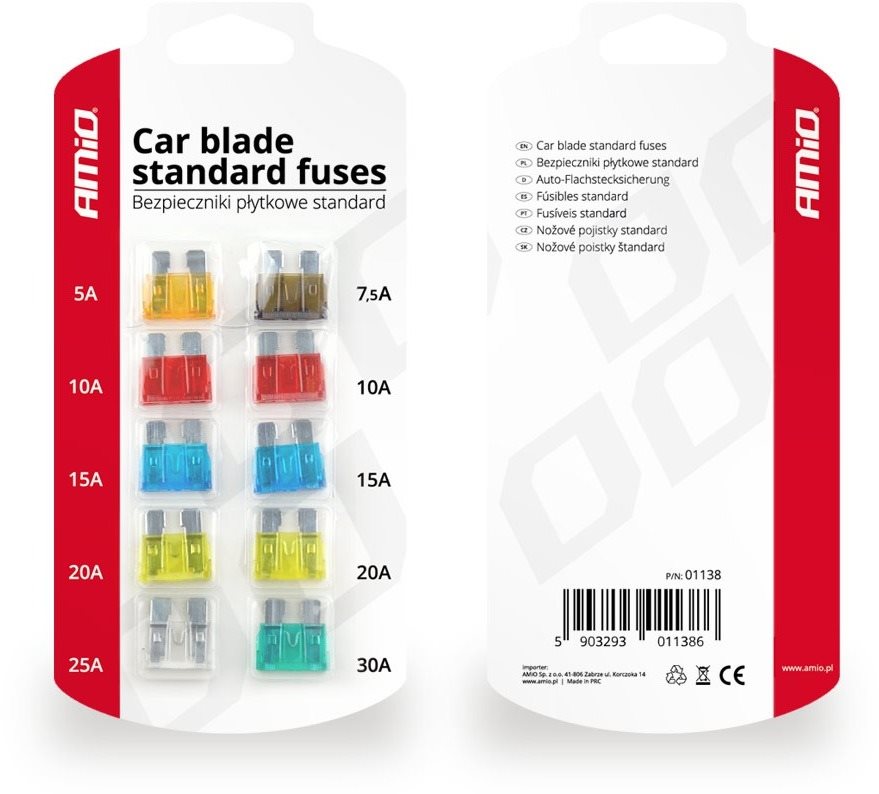 AMIO sada plochých pojistek