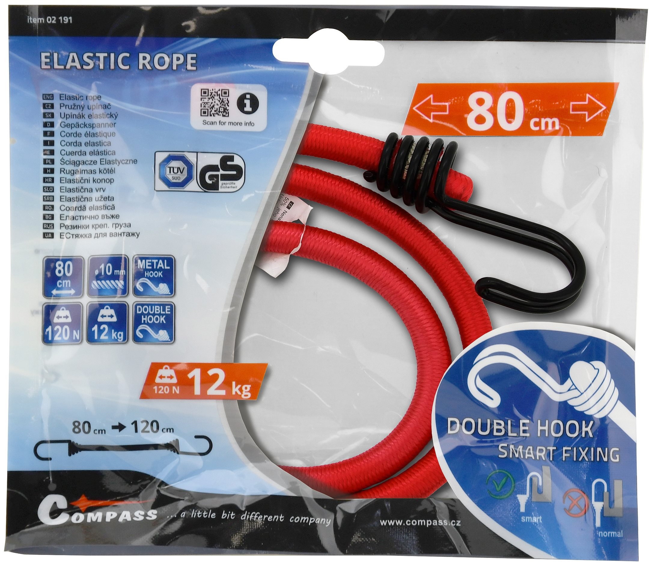 DOUBLE HOOK 10mm/80cm TÜV/GS