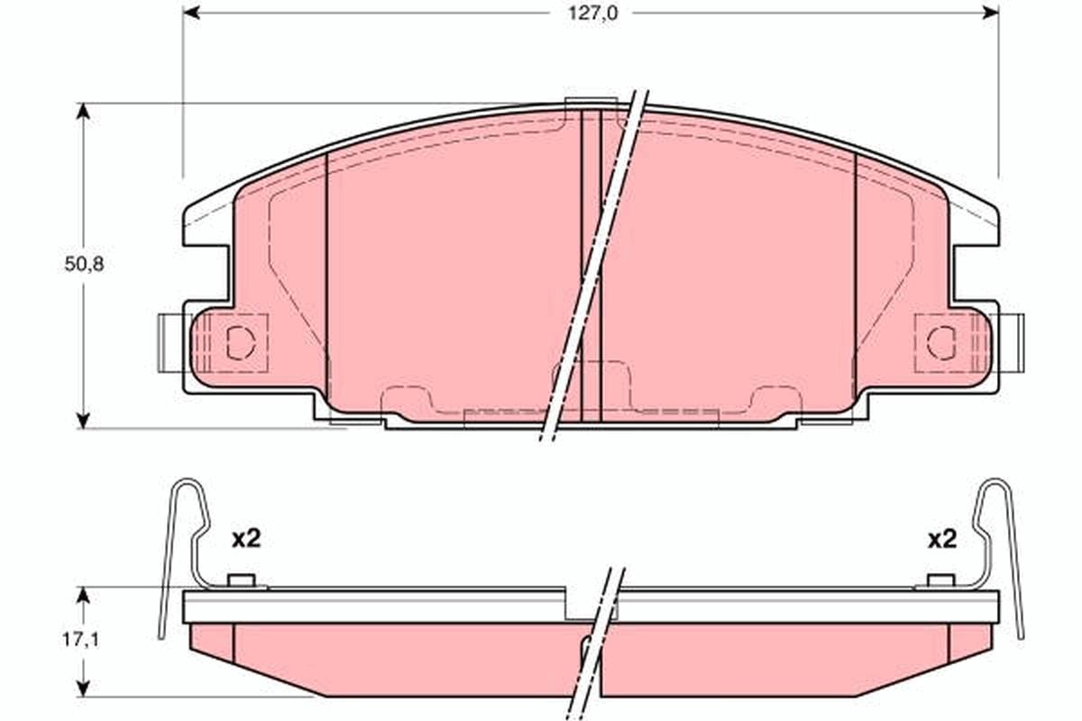 TRW Brzdové destičky GDB3161