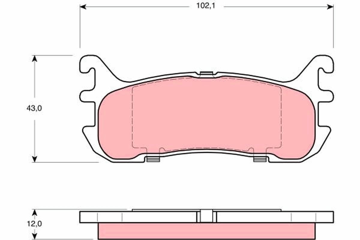 TRW Brzdové destičky GDB3319
