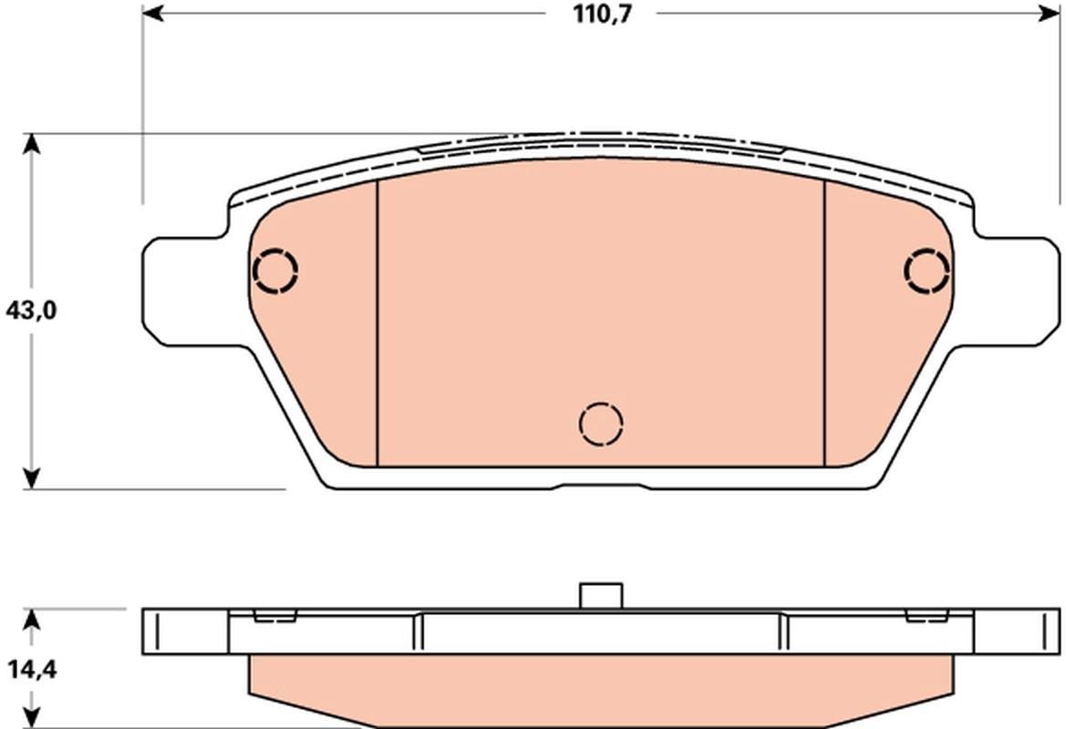 TRW Brzdové destičky GDB3517