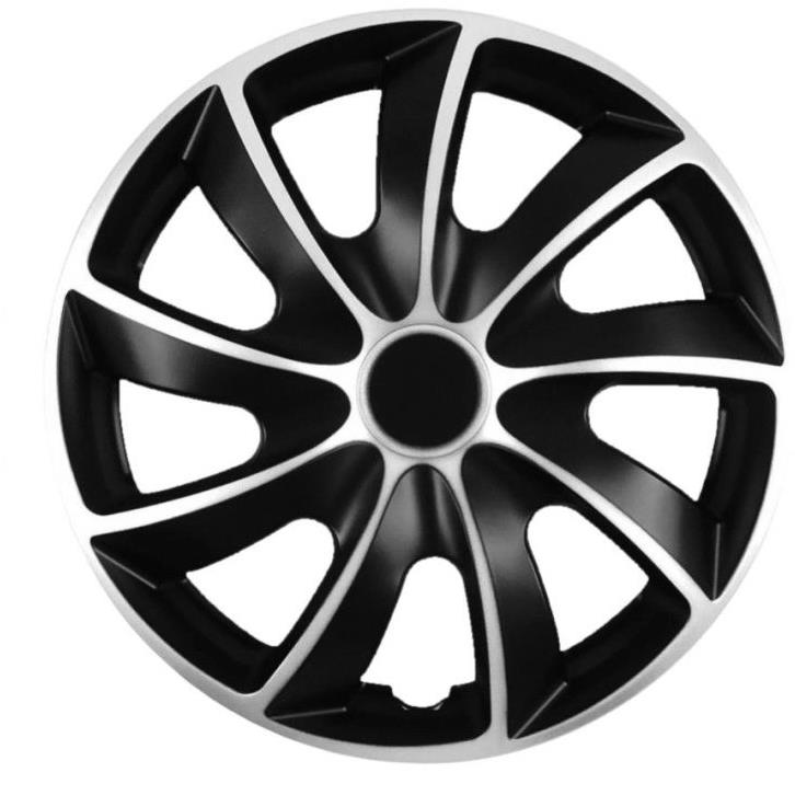 Compass sada krytů kol 16'' Quad Bicolor, černo-stříbrné